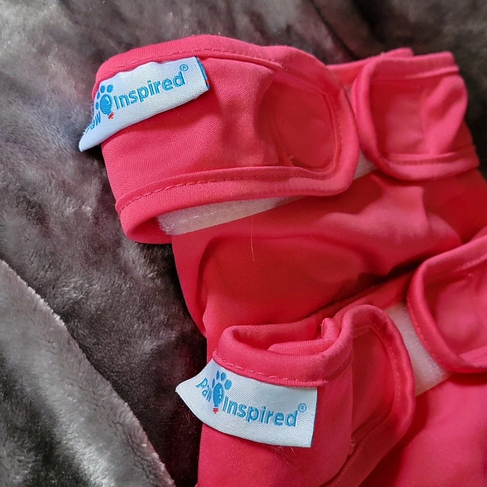 Paw Inspired Reusable Dog Diapers Female Large Pink Excellent Washable 2pk
